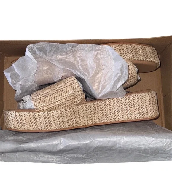 Cushionaire Kudos Platform Wedge Sandals Women Natural Espadrille Comfort Sz 8M - Picture 8 of 16
